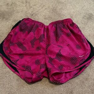 Nike Women's Magenta Athletic Shorts with Black Accents
